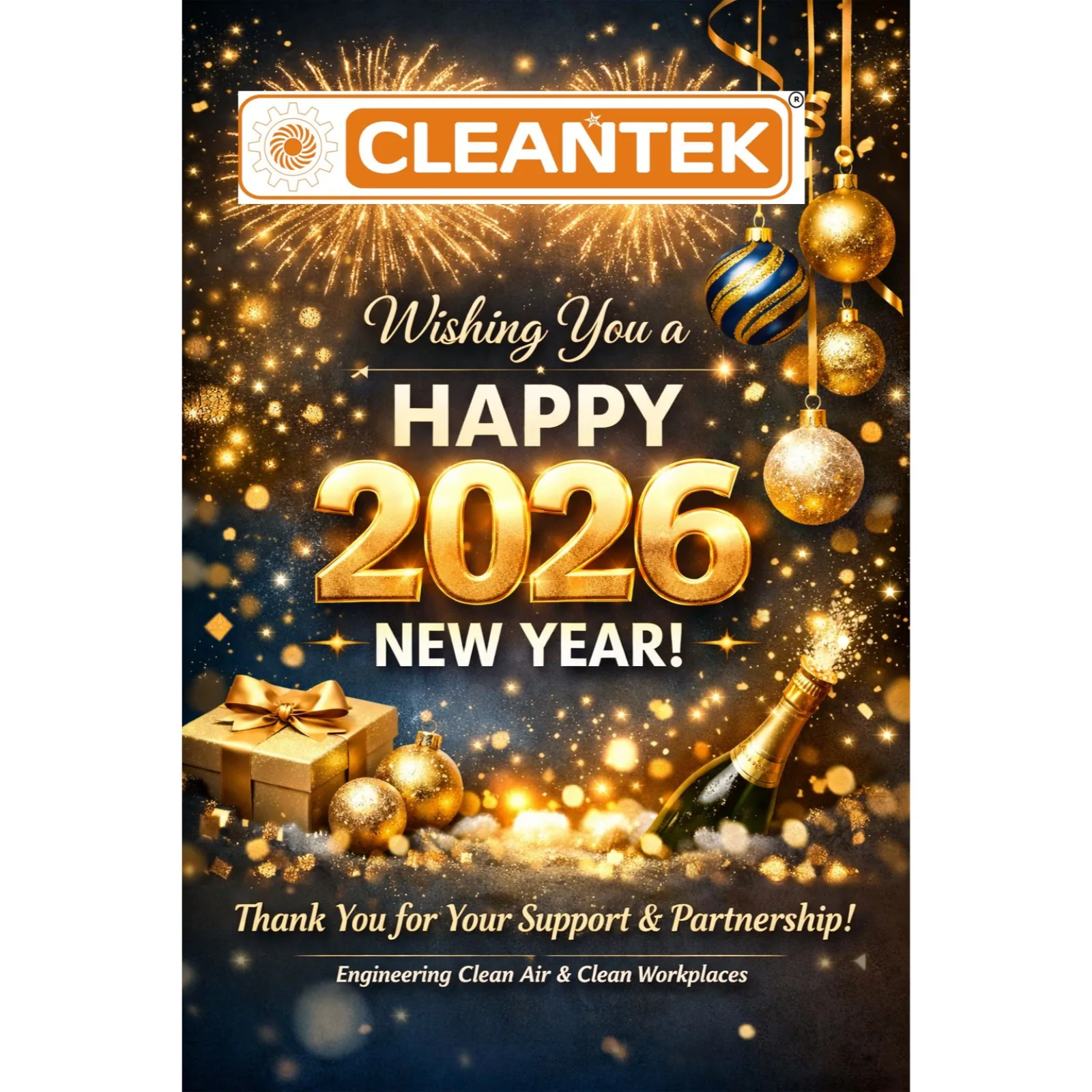 New Year 2026 Wishes from CLEANTEK | Thank You to Our Valued Clients & Partners